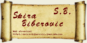 Spira Biberović vizit kartica